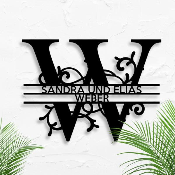 Namens Monogramm Zweizeilig Personalisierbar