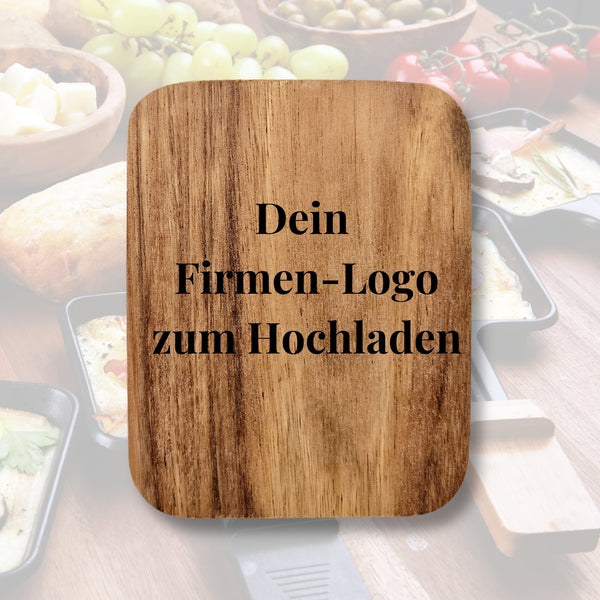 1 Stück Raclette-Brettchen mit eigenem Firmen-Logo