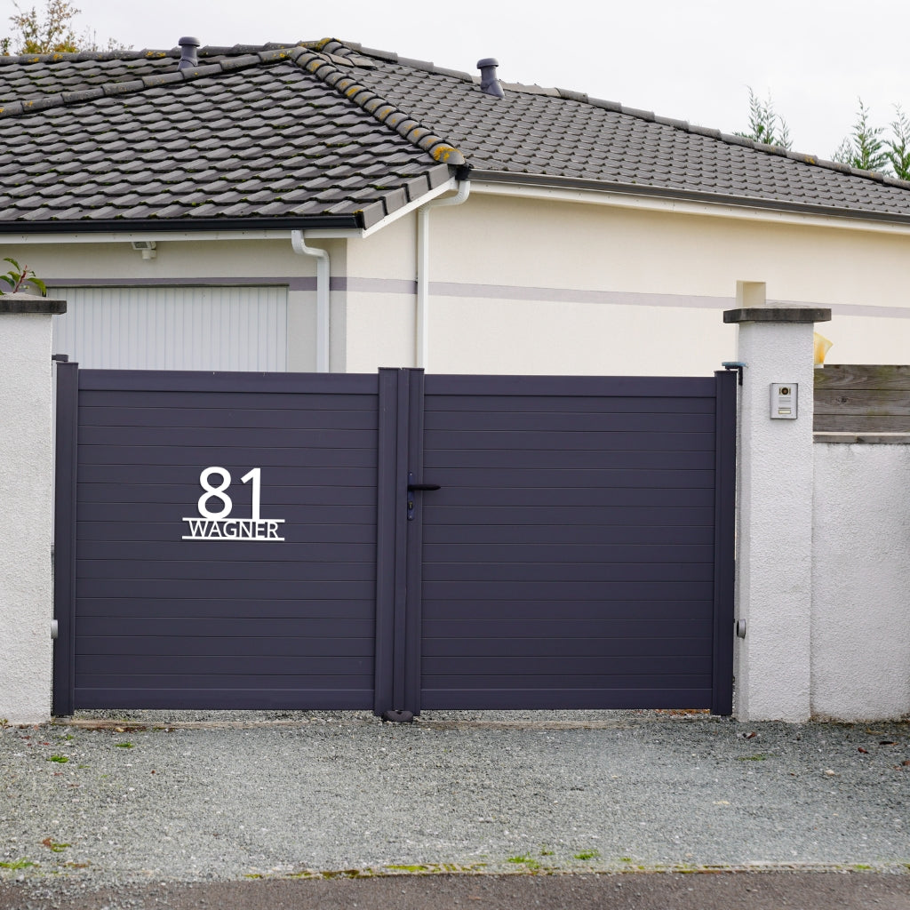 Hausnummer mit Namen Personalisierbar