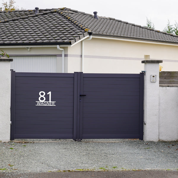 Hausnummer mit Namen Personalisierbar