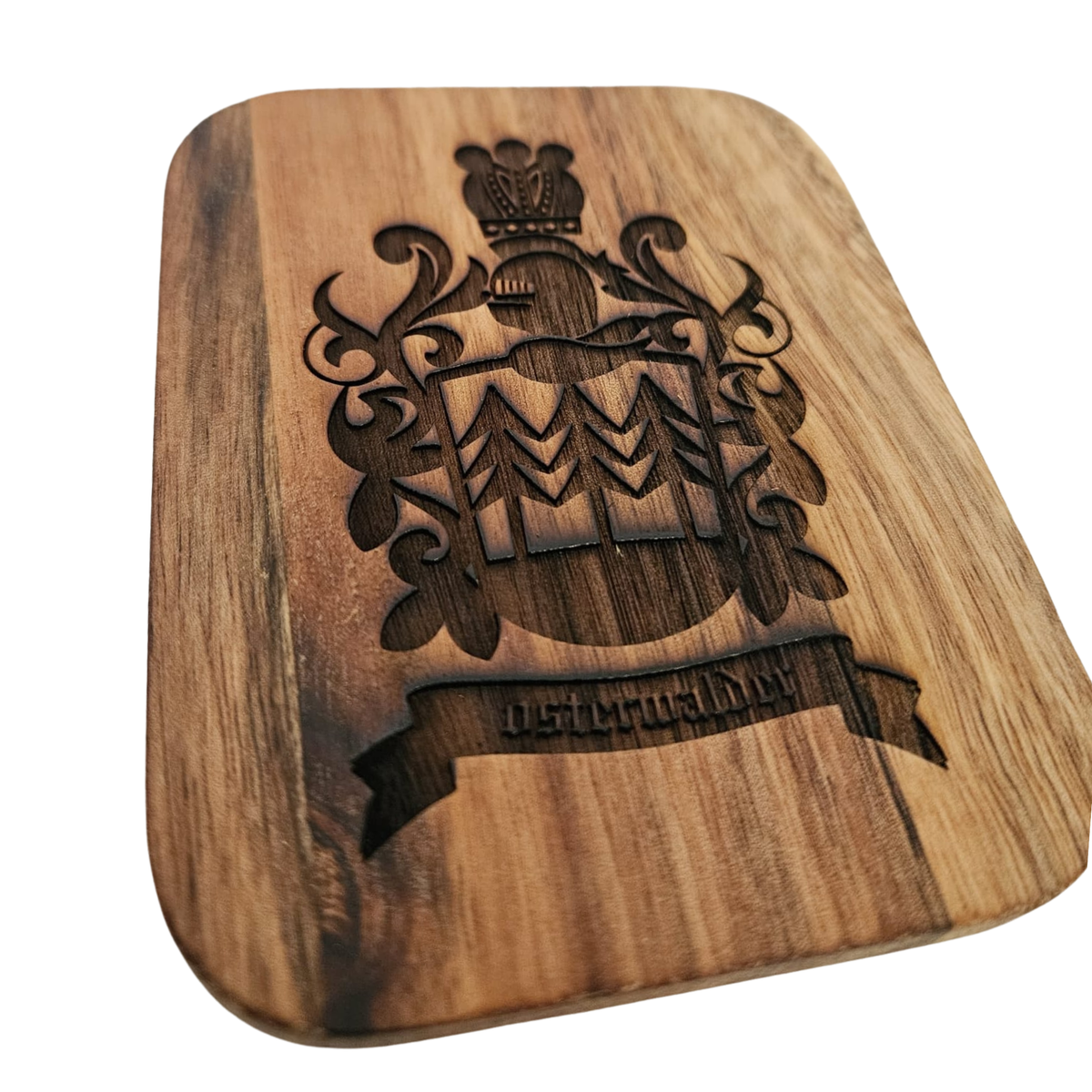 1 Stück Raclette-Brettchen mit Familien-Wappen