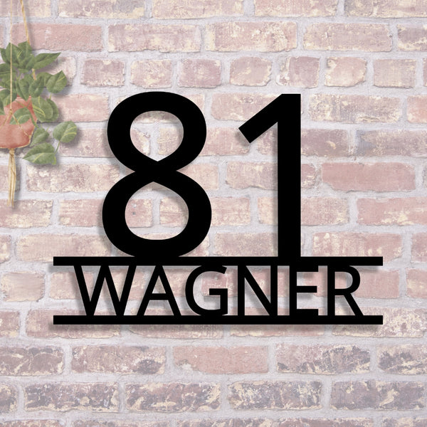 Hausnummer mit Namen Personalisierbar