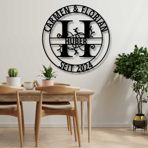 Namens Monogramm Kreis Personalisierbar