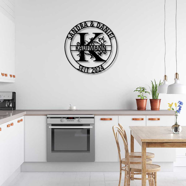 Namens Monogramm Kreis Personalisierbar