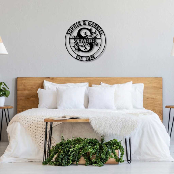 Namens Monogramm Kreis Personalisierbar