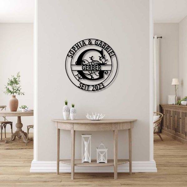 Namens Monogramm Kreis Personalisierbar