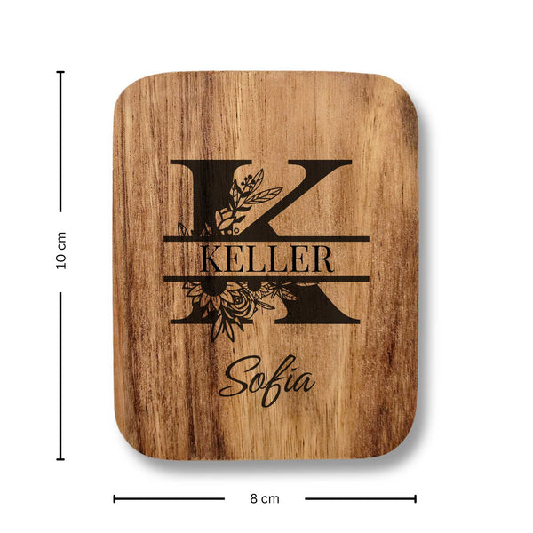 1 Stück Raclette-Brettchen mit Gravur Personalisierbar